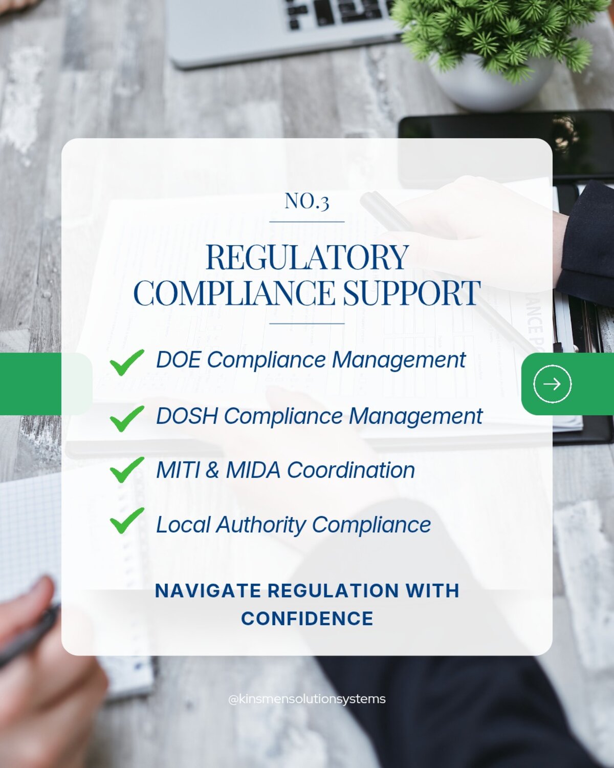 Regulatory Compliance Support service slide